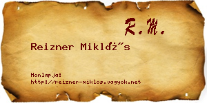 Reizner Miklós névjegykártya